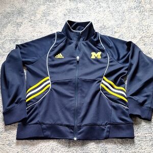 Adidas University Of Michigan Navy and Yellow Sports Jacket Size M